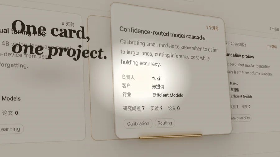 Une image du gabarit Ink Press tel qu'il est livré : une carte de projet en chinois, sur fond papier